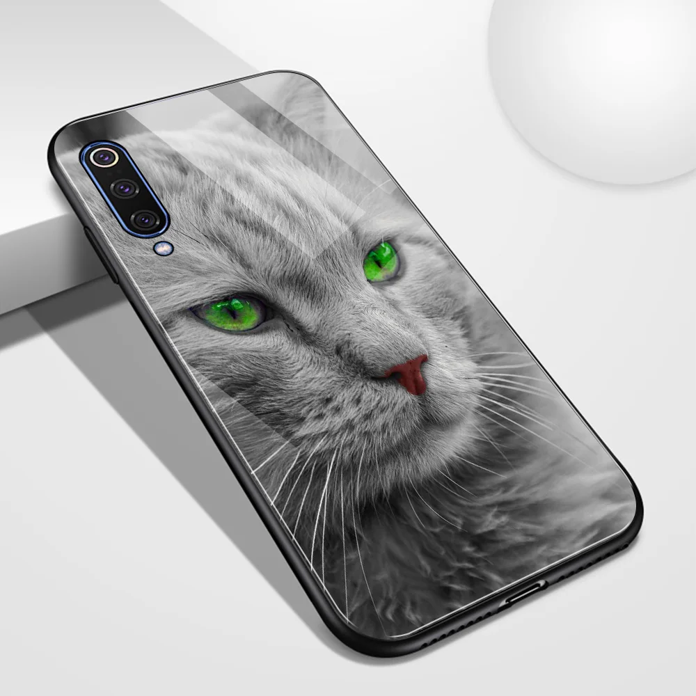 Чехол для xiaomi mi mix 3 стеклянная задняя крышка чехол с милым дизайном лисы Xiaomi 8 8se lite