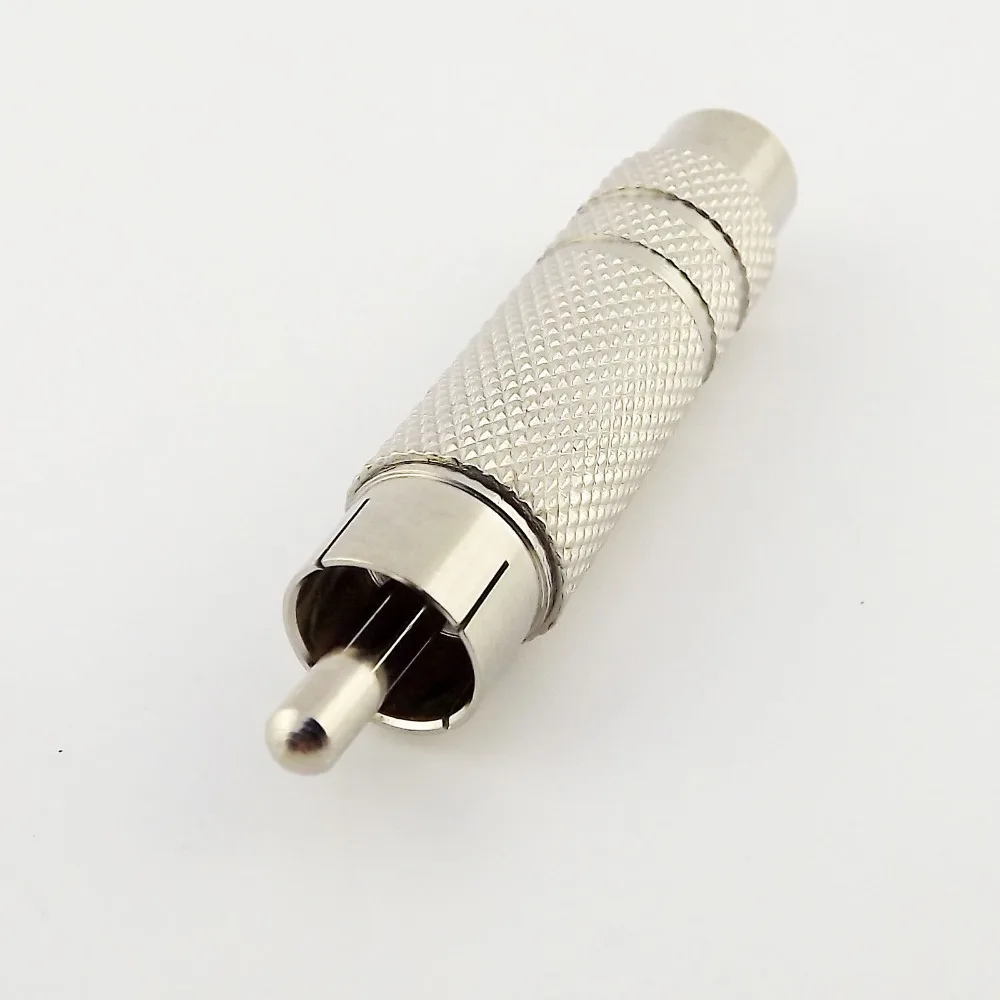 

1pcs Phono RCA Male To Audio AV 6.35mm 1/4" Stereo Female Adapter Converter Nickel