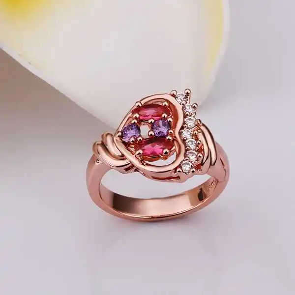 New Arrival Engagement Ring 18K Gold Plated Women Rings Made With Genuine SWA Elements Austrian Crystal Jewelry SMTPR433 | Украшения и