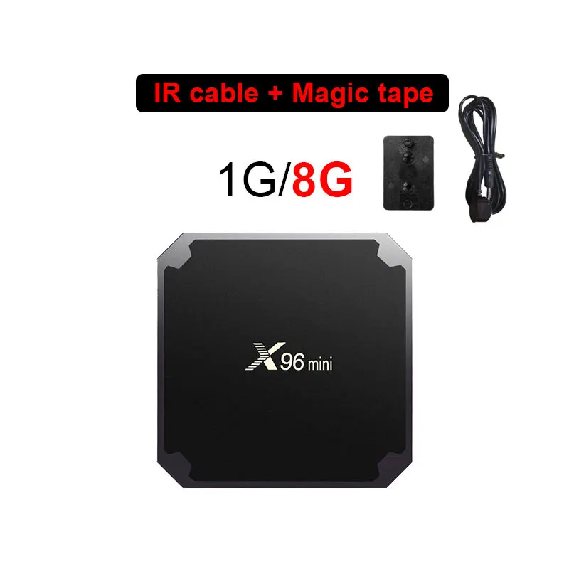 1G8G with IR X96mini ТВ приставка X96 Android 7,1 Смарт ТВ приставка Amlogic S905W четырехъядерный 2,4 ГГц WiFi 1G8G/2G16G Wifi 4K HD приставка PK X92 T9 - Цвет: 1G8G with IR