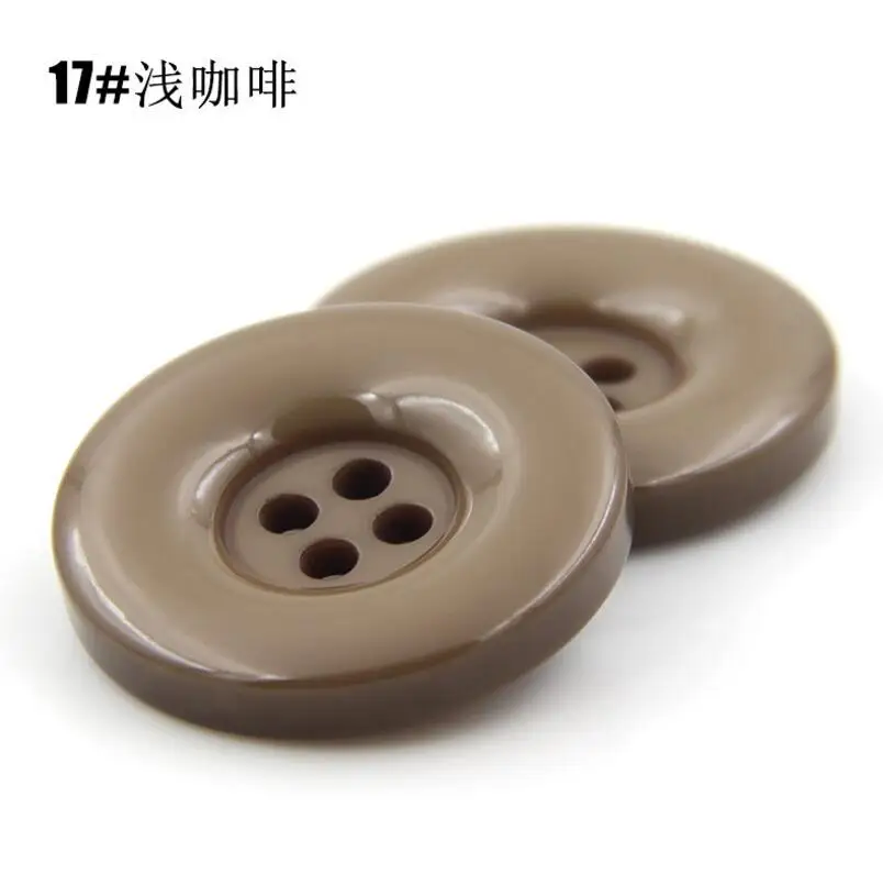 Пластиковые круглые полимерные пуговицы с 4 отверстиями черные белые для шитья