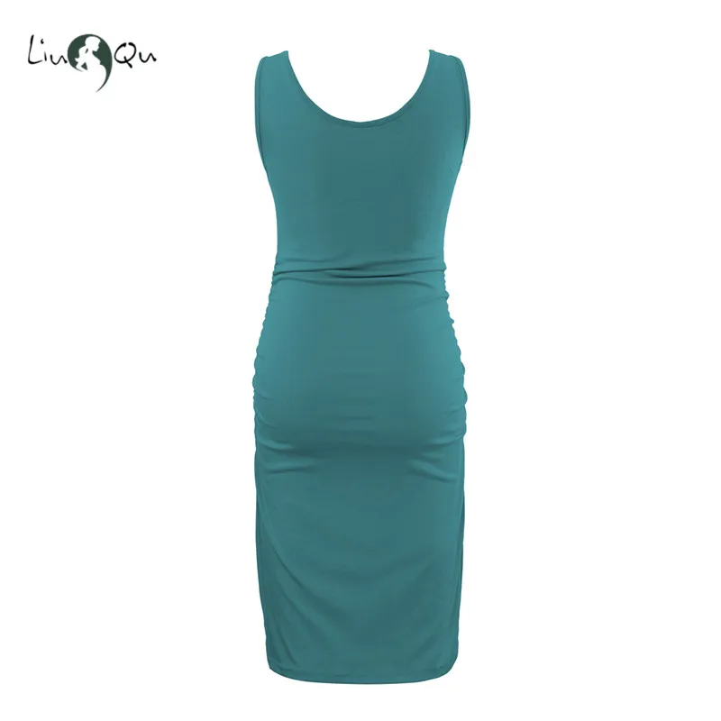 Топы Платья для беременных Одежда без рукавов с запахом рюшами платье летнее