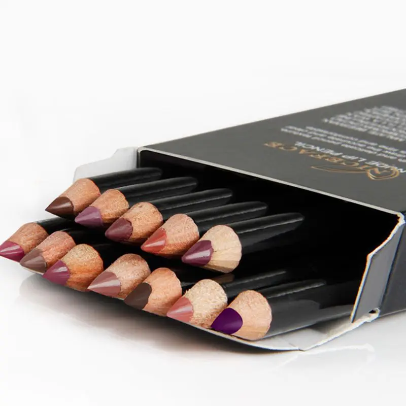 Матовый карандаш для губ 12 шт./компл. водостойкие Карандаши стойкие