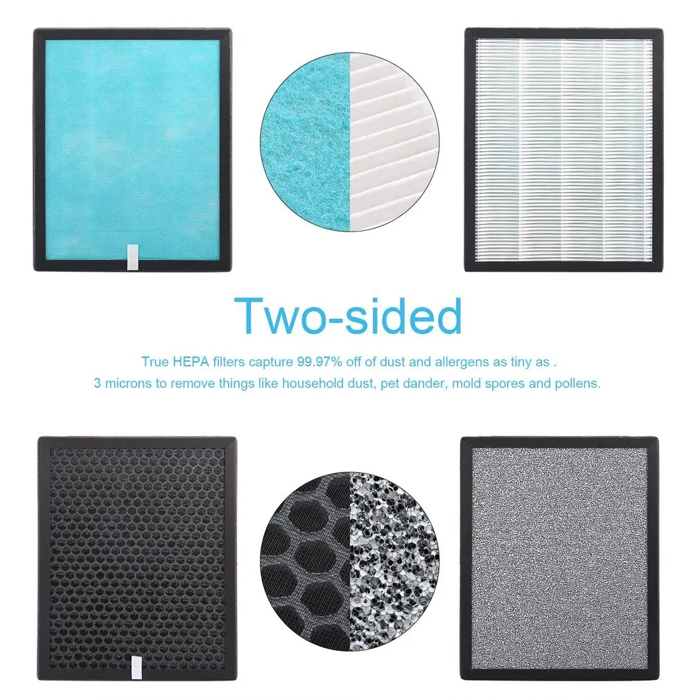 Premium Towel Gourd Filter Screen Nano HEPA Air Filter Three Filter in One Package Compatible with WEOOLA Air Purifier