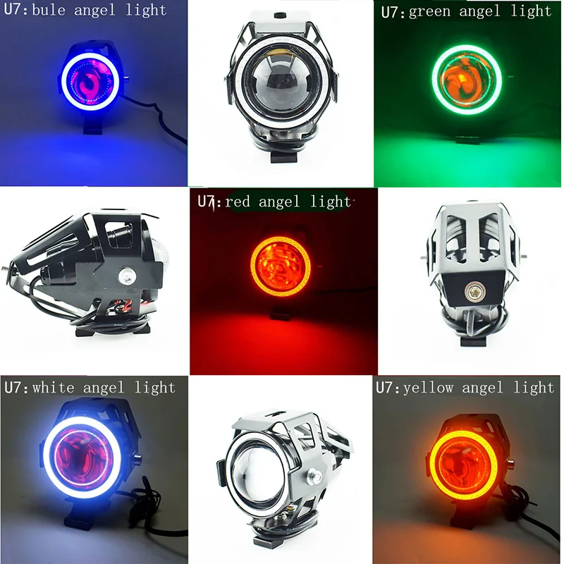 Мото rcycle рабочие огни moto 12 v 125 w U7 подсветка глаза ангела led дополнительная