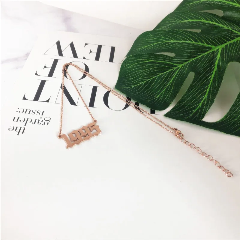 Handmade Old English Number Necklaces Custom Birth Year Necklace Special 1980-2019 Have Enough Stocks | Украшения и аксессуары