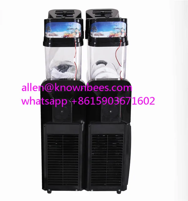 

double tank slush machine with 15L tank hopper slush dispenser