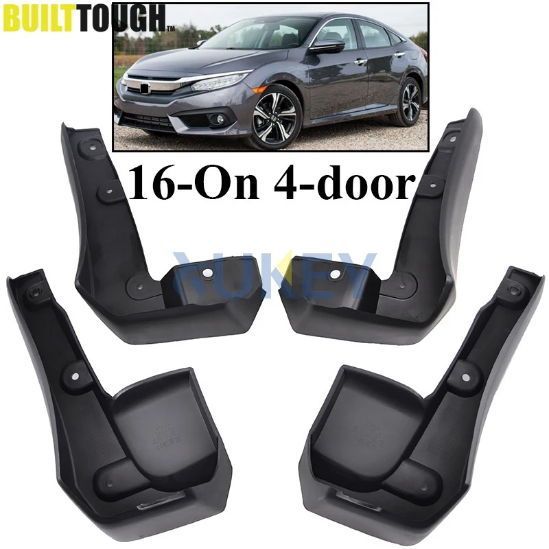 Брызговики передние и задние формованные для Honda Civic 2016 2017 2018 2019|flaps splash guards|splash