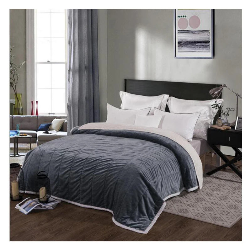 Теплое Подарочное шерстяное одеяло двойное приятное для кожи утолщенное теплое