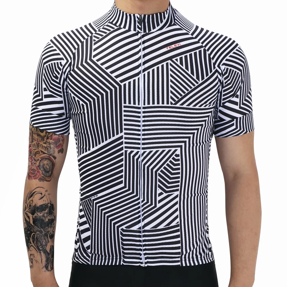 TELEYI Мужская Новая полосатая гоночная велосипедная одежда для велоспорта Pro Team Ropa