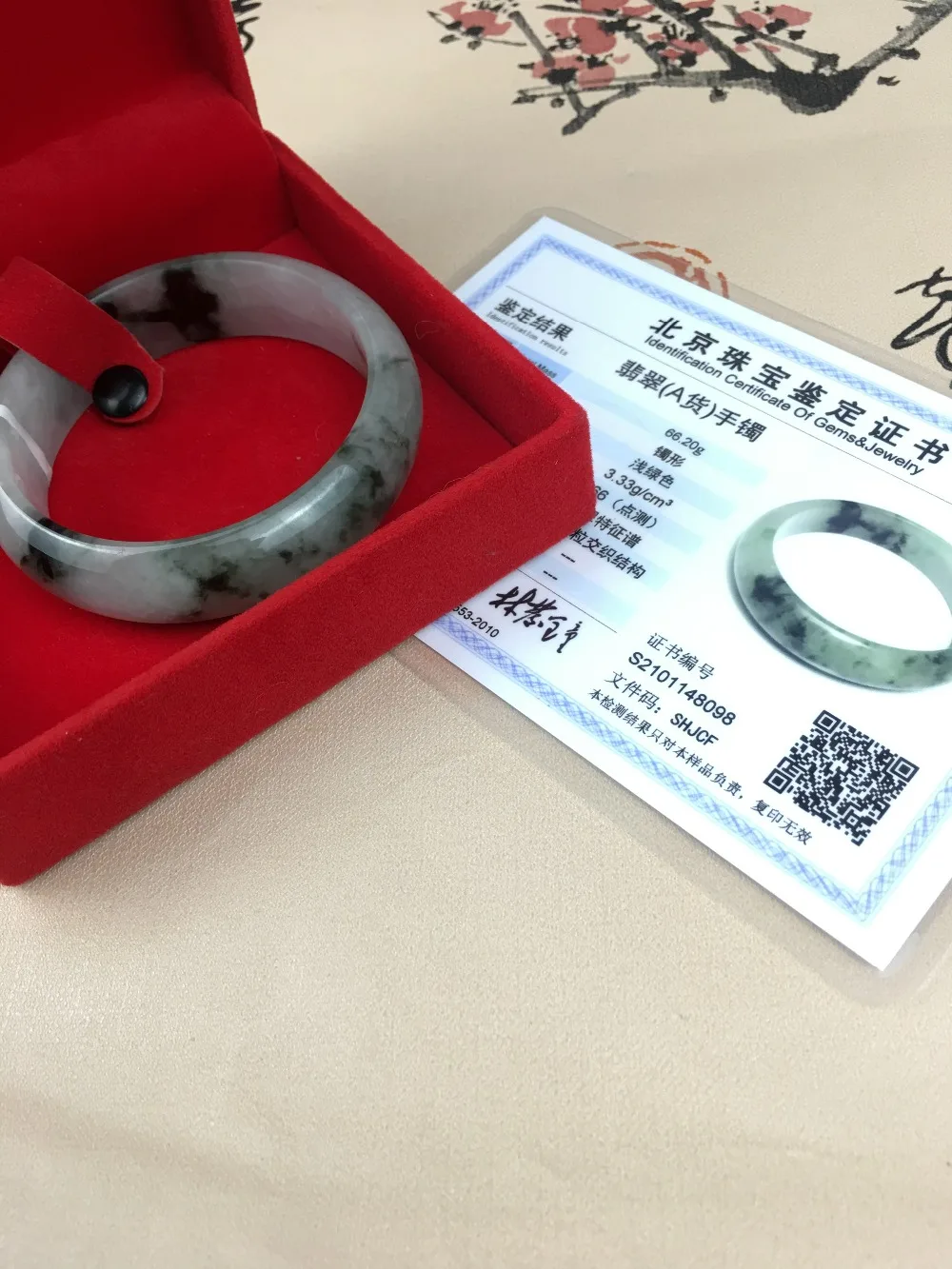 Zheru Jewelry Pure Natural Jadeite Bracelet Dark Blue Double Color 54-62mm Female Gift Give Class A National Certificate | Украшения и