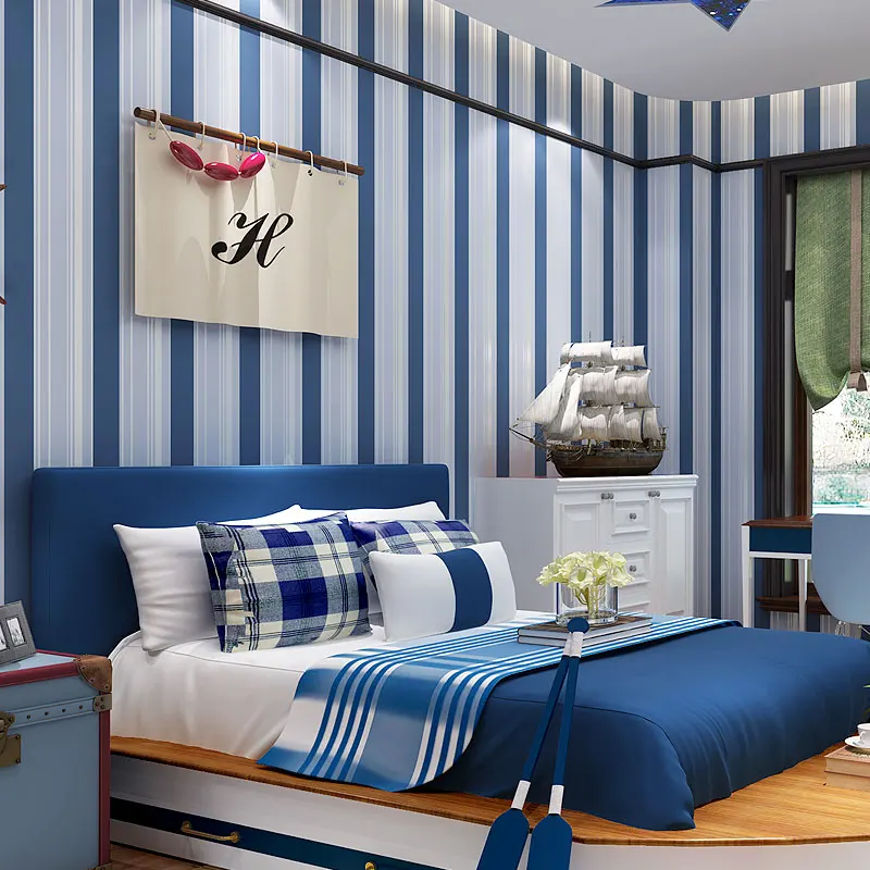 Настенная 3D Бумага в Вертикальную Полоску современный простой рулон нетканого