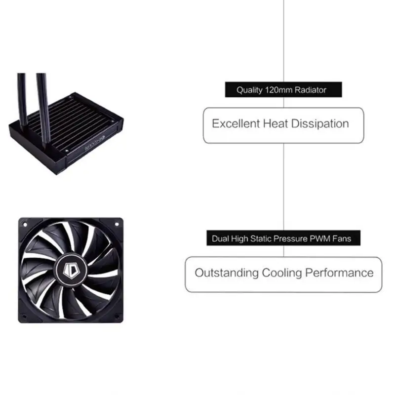 ID-COOLING FROSTFLOW X 120 cpu водяного жидкостного охлаждения радиатора для Intel/AMD