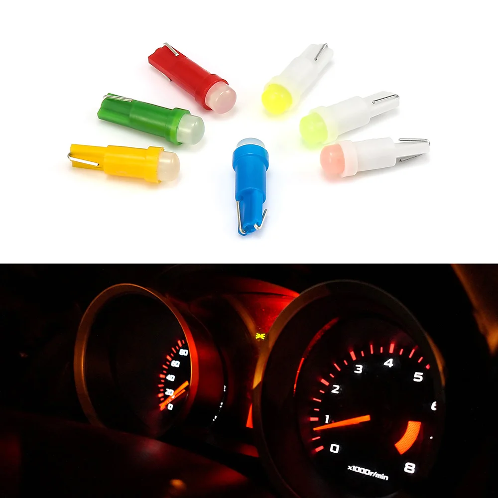 лампочки в приборную панель 10 шт. салона T5 светодиод 1 SMD DC 12 В свет Керамика Dashboard