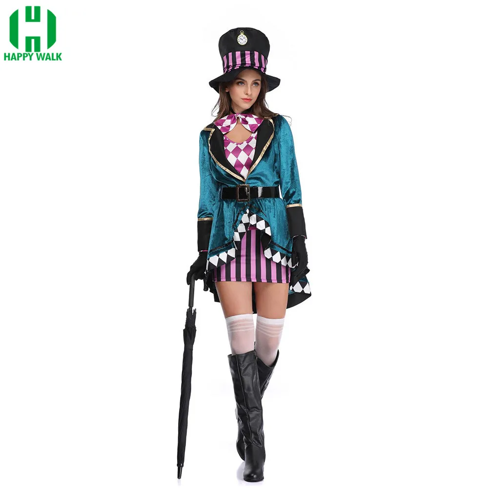 Новинка Костюм Алисы на Хэллоуин Маскарадный костюм для женщин девочек