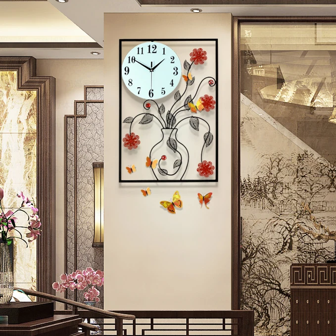 Китайские часы китайский творческий сад вход гостиная спальня немой кварцевые