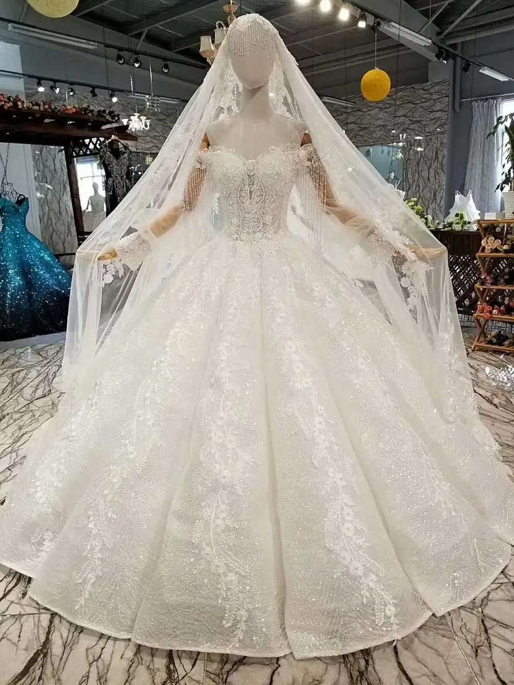 647744 новые роскошные мусульманские свадебные платья с хиджабом 2019 длинными