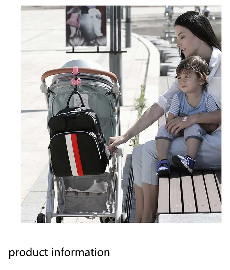 Disney Baby мультфильм сумка Микки мама коляска мама Кормление пеленки рюкзак уход biberon изоляция дорожная сумка 20-30L влажный подгузник сумка