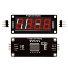 4-значный светодиодный дисплей TM1637, 0,56 дюйма, красная электронная трубка, десятичный красный цвет, 7 сегментов, 1,2-дюймовые часы, двухточечный модуль для Arduino