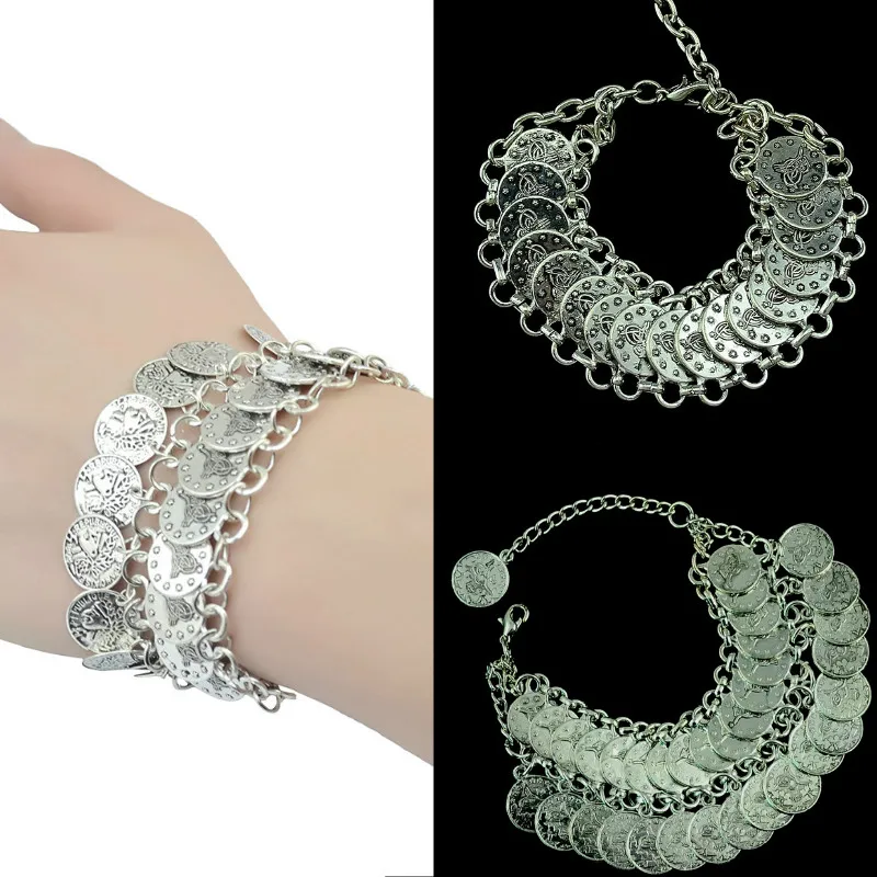 

Gypsy Antalya Color Coin Anklet Afghan Turkish Tribal Summer Beach Flower Chic Bracelet Ankle Bangles Chain Jewelry For Women