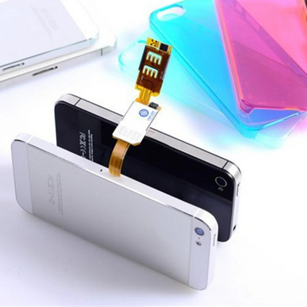 2 шт. адаптер для двух sim-карт смартфонов iPhone 6S/6/5S/5/4S | Мобильные телефоны и