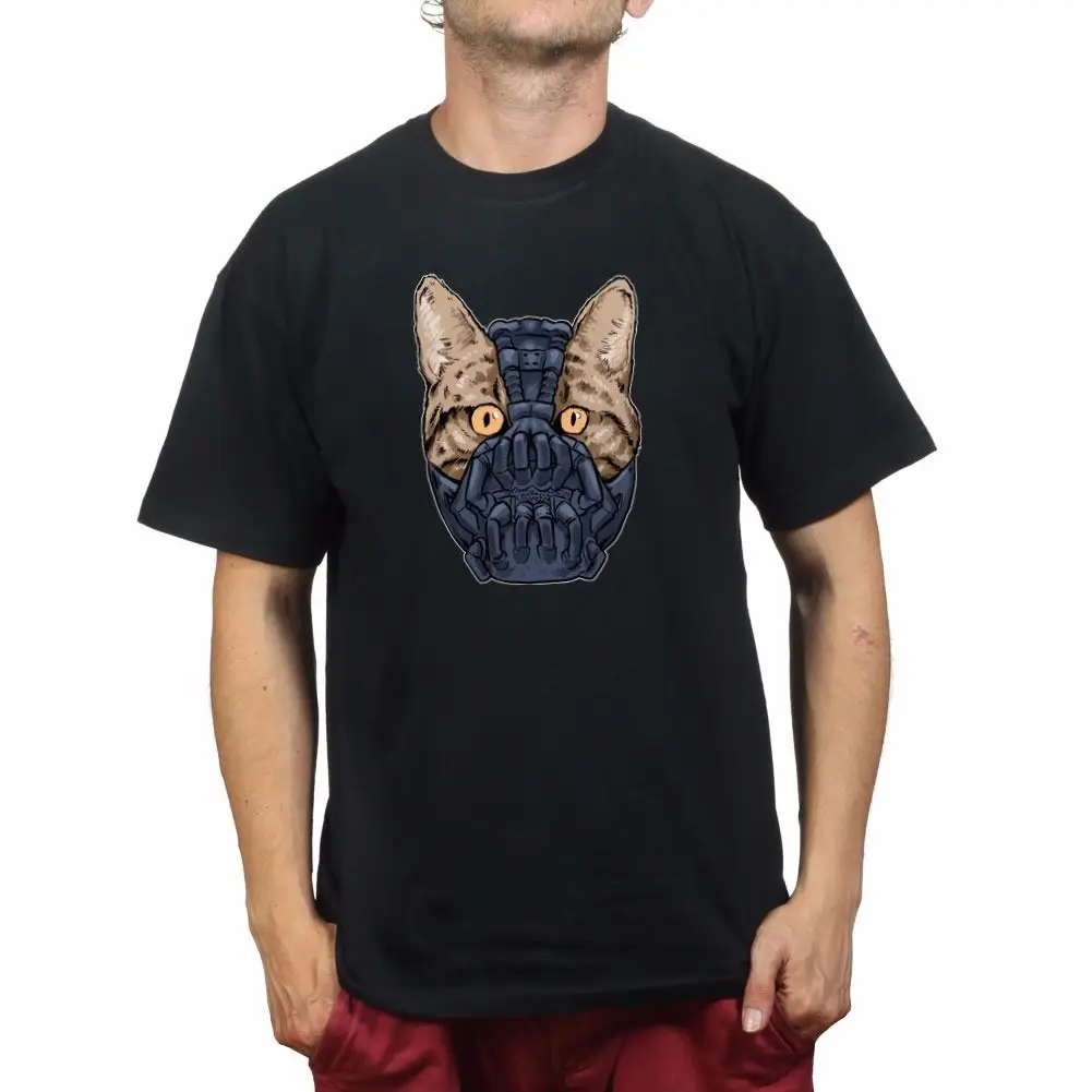 Темный рыцарь Бэйн Cat сердитый футболка | Мужская одежда