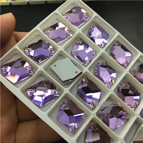 001VL Vitrail Light TopStone K9 Стекло Кристалл 13x17 мм космический пришить Камень плоской задней Швейные бусины более Цвета смешивания - Цвет: 001VL Vitrail Light