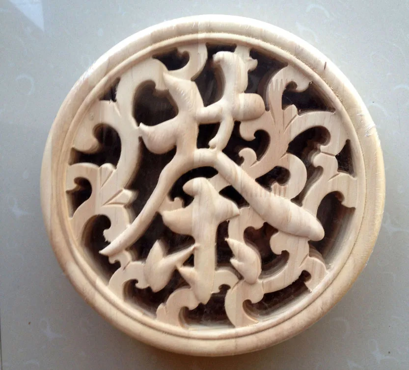 

Dongyang wood carving fashion corners applique gate flower wood shavings carved furniture flower bed wood carved tea 411