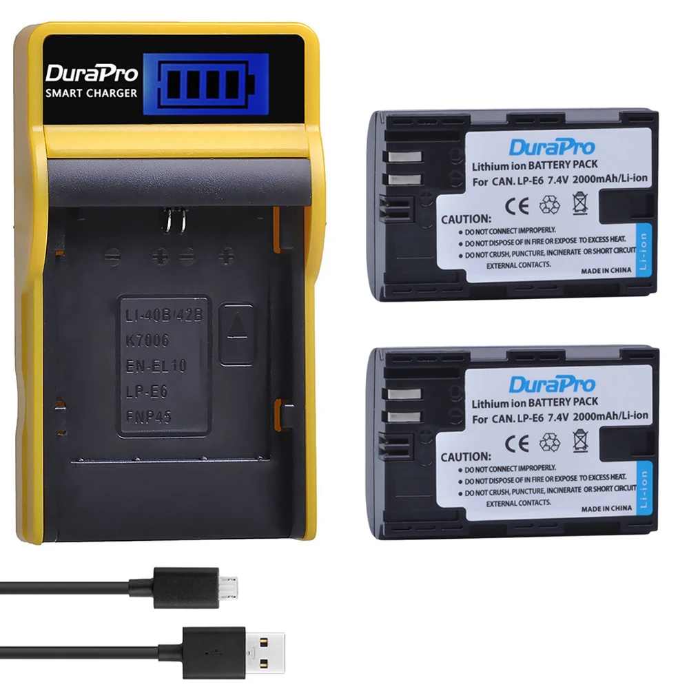 2 шт. аккумулятор для фотоаппарата EOS 5DS R 5D Mark II III 6D 7D 60D 60Da 70D 80D DSLR | Электроника