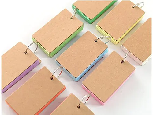 Переплетное кольцо Easy Flip Flash Cards Index Card, 50 нелинованных пустых белых страниц, 2 пачки(фиолетовый