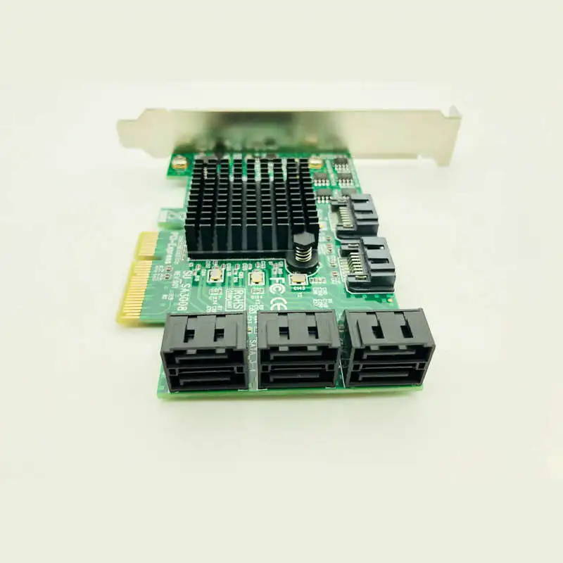 Pci-E Pci Express для Sata 3 0 Iii 6 ГБ карточка контроллера SSD Pcie 8 портов Sata3.0 адаптер Raiser