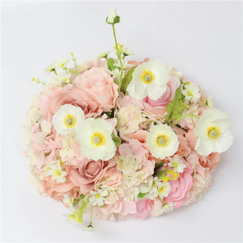 Customized artificial flowers Table flower round bottom desktop decoration Wedding layout road lead Stage decorative 1pc | Дом и сад