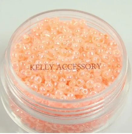 

DIY Seed Beads, Orange Pearly Lustre Glass Seed Beads 2mm, Jewelry Findings 200G About 13000pcs