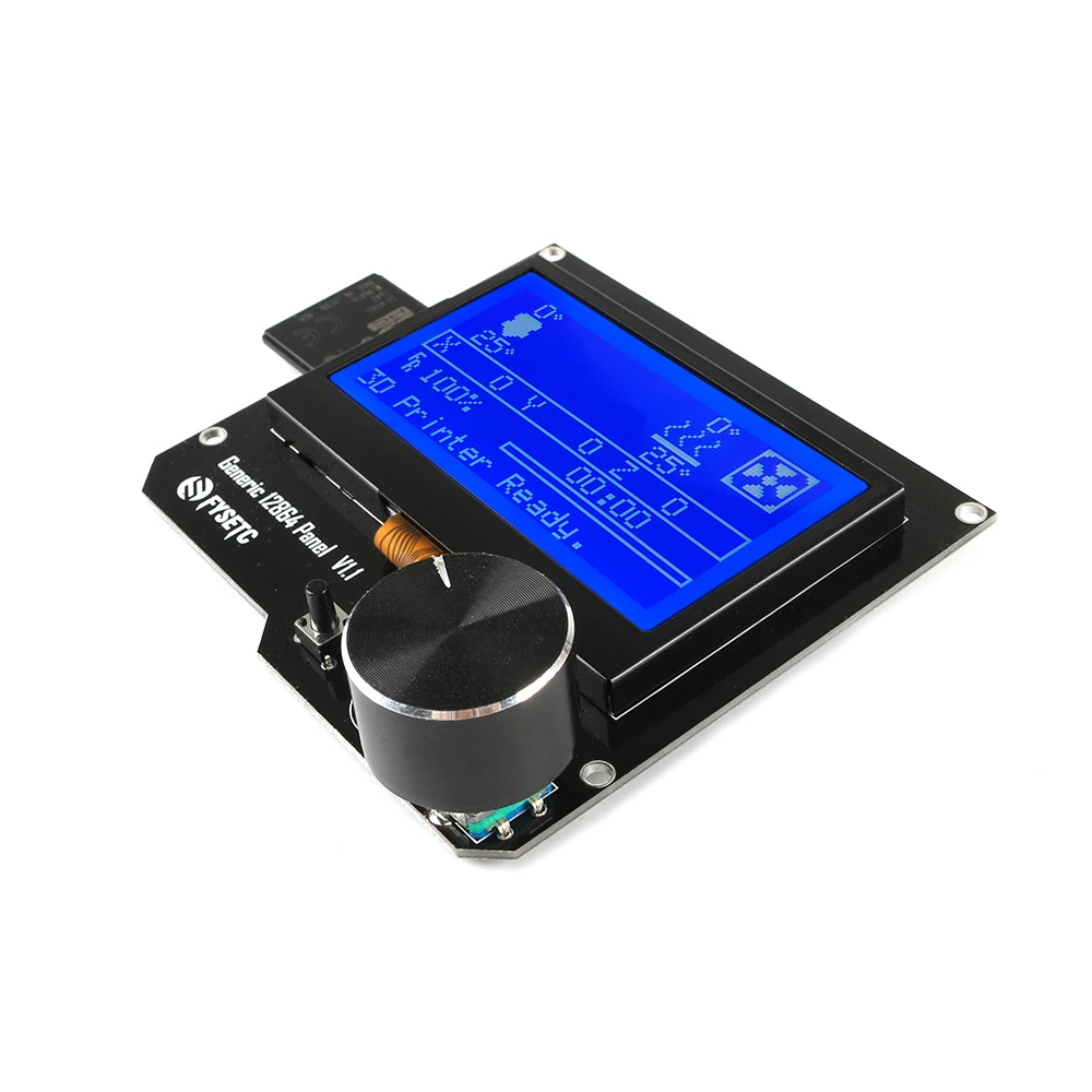 Последний Универсальный 12864 панель V1.1 Синяя подсветка 128X64 12864LCD модуль Дисплей для Arduino 3d принтера запчасти