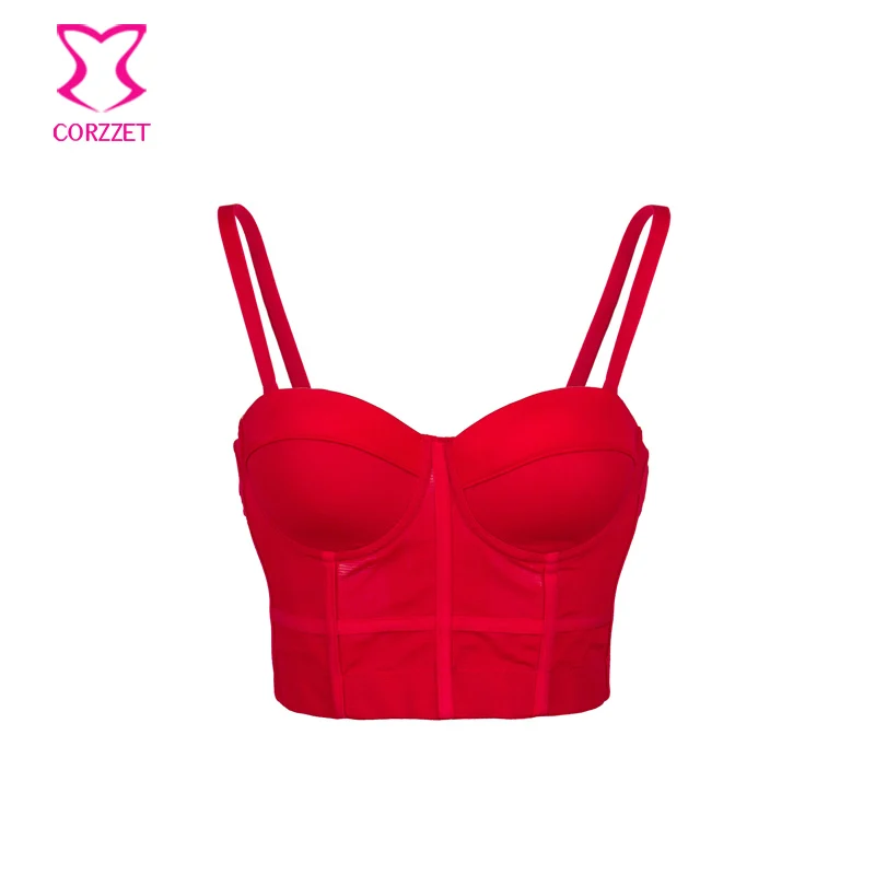 Corzzet, красный бюстгальтер, бюстгальтер для женщин, Soutien Gorge, пуш-ап, сексуальный женский бюстгальтер, бурлеск, Бюстье для вечеринок, укороченный топ, ночная Клубная одежда - Цвет: Красный