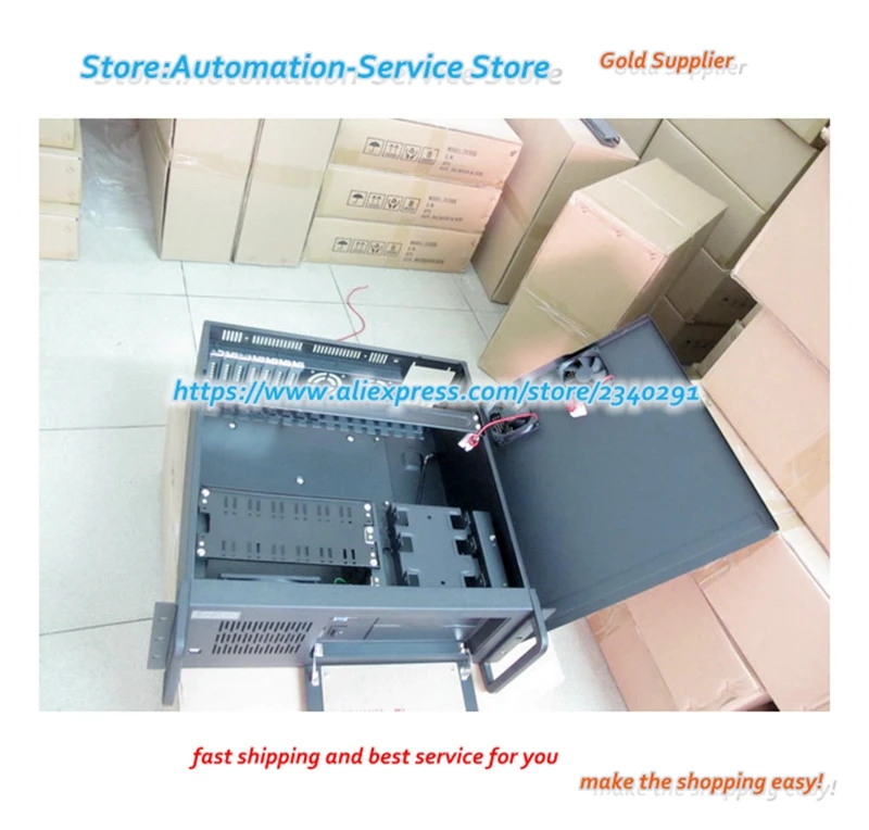 4U Industrial Control Server Monitoring Equipment Video Storage Case ATX Board PC Power Black White | Электроника
