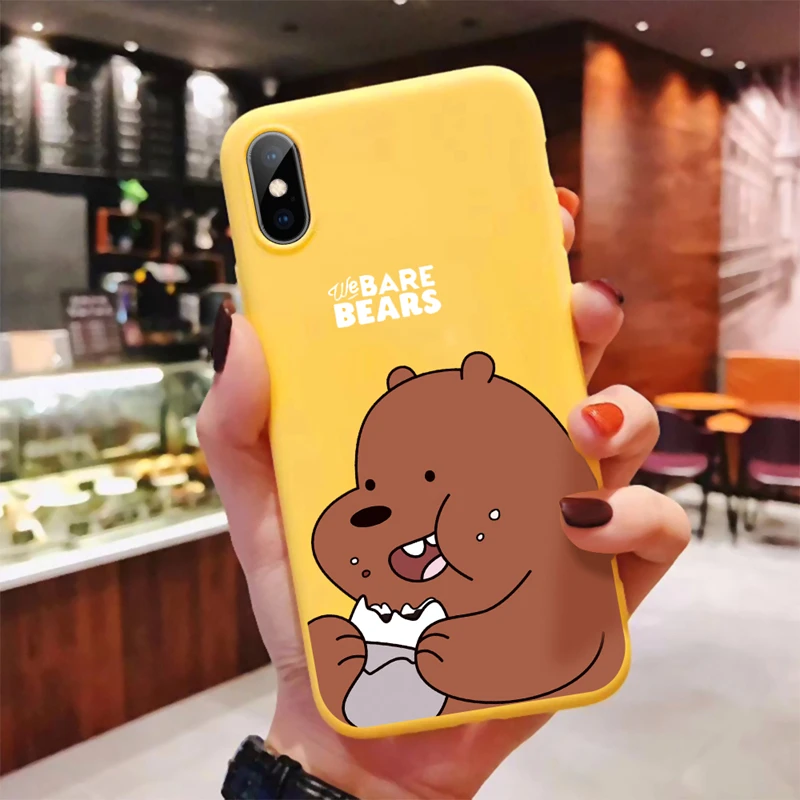 02 Чехол с мультяшным рисунком для iPhone XR XS Max 6 6S Plus, Мы Голые Медведи, забавный силиконовый мягкий чехол, ТПУ чехол для iPhone 7 8 Plus XS XR X - Цвет: 02