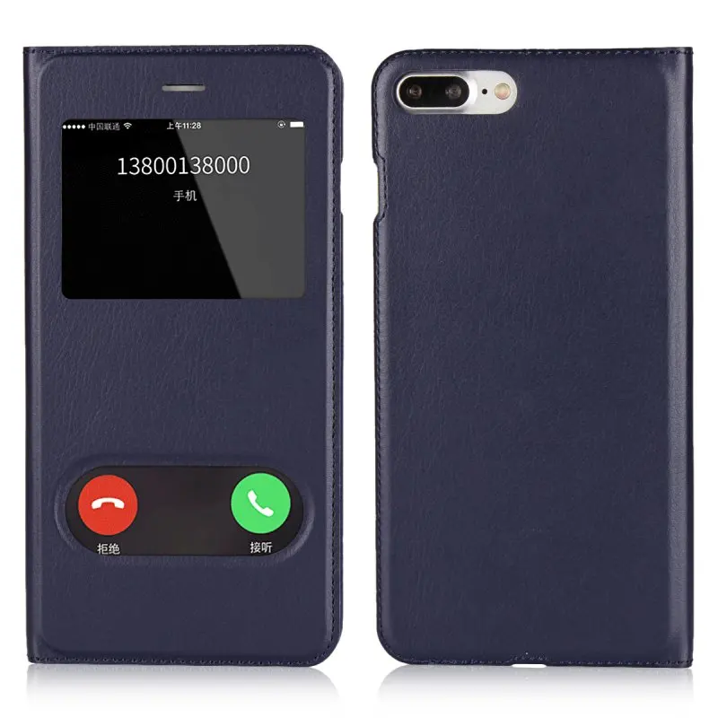 Чехол для iPhone 8 7 Plus с откидной крышкой на окно чехол телефона iPhone7 8Plus Etui Coque Hoesjes Capa