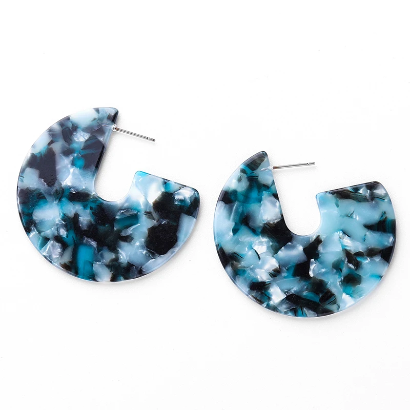 2019 новые модные геометрические толстые акриловые смолы серьги кольца для женщин