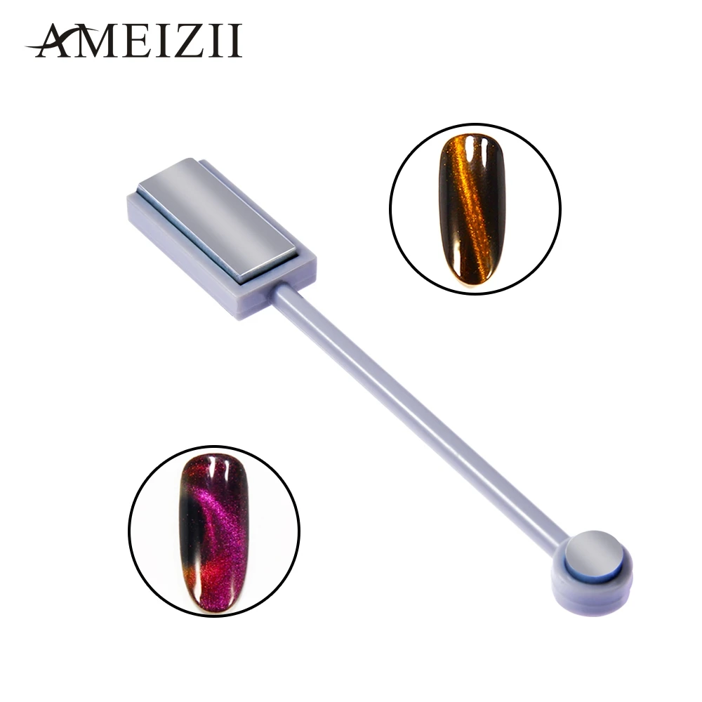 Ameizii 3D кошачьи глаза двуглавый магнитные пластины Ручка для DIY Гель-лак для ногтей Декоративный Лак для ногтей маникюр Гель средство для покрытия лаком