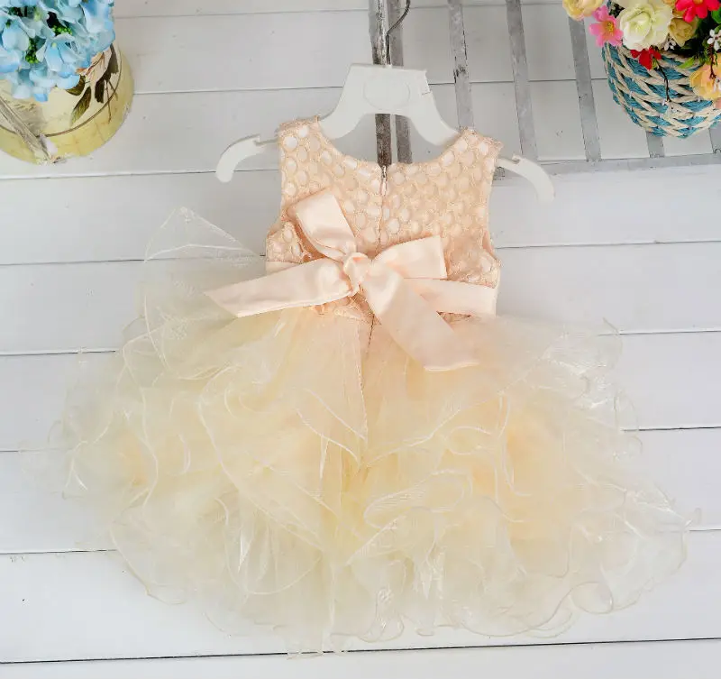 

Vintage Baby Girl Dress Toddler Girls 2016 Ceremonies Party Dresses Flower Lace Princess Wedding Dresses Baby Girl Baptism Dress