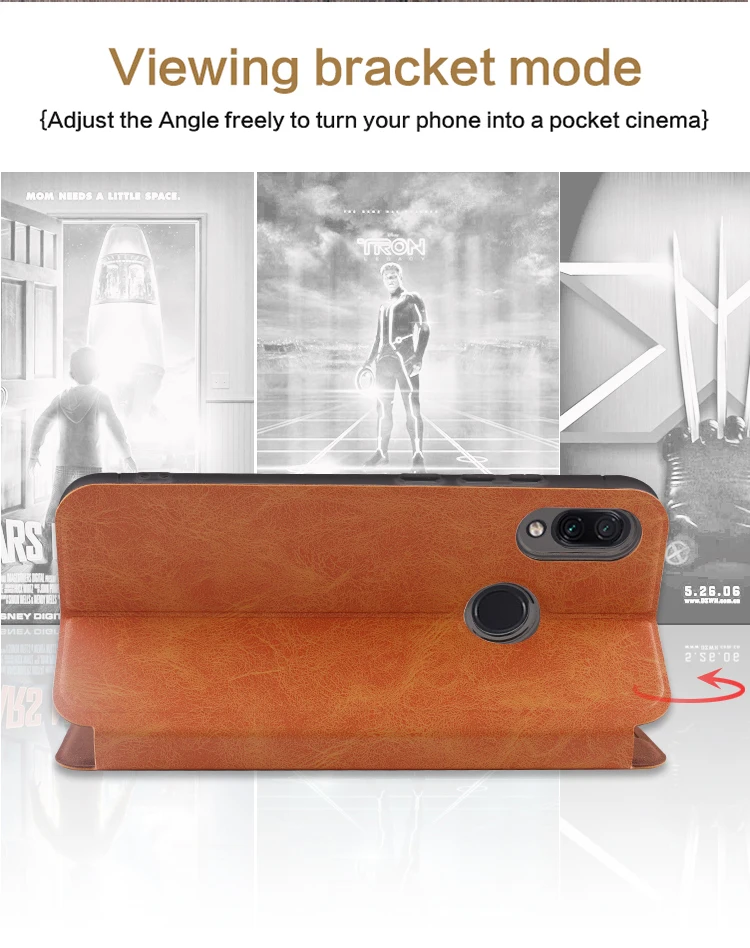 Для Xiaomi Redmi Note 7 Чехол Флип кожаный чехол s Mofi для Xiaomi Redmi Note 7 Pro Высокое качество Книга Стиль чехол для телефона