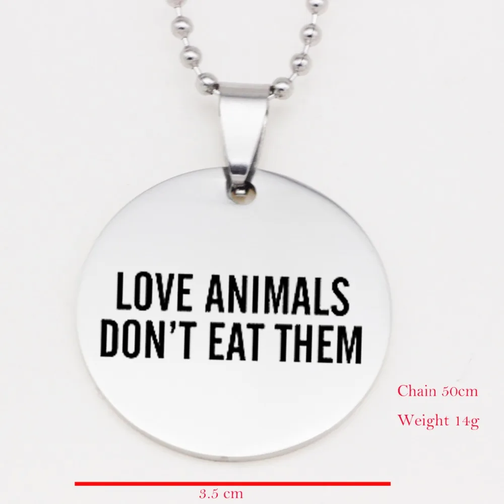 Новое поступление колье с круглой надписью брелок Love Don't Eat допускается Прямая