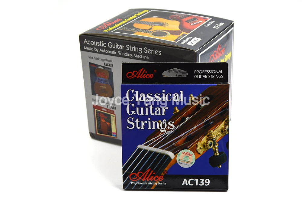 10 Sets of Alice AC139-N/H Classical Guitar Strings Titanium Nylon Strings Silver-Plated 85/15 Bronze Wound 1st-6th Strings