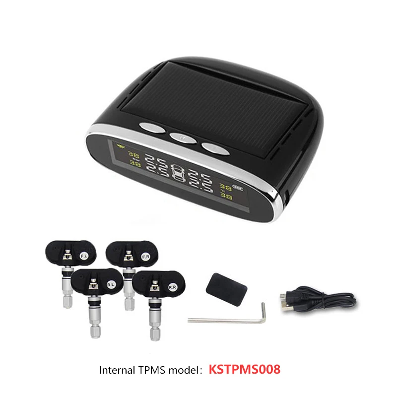 KSAOTU автомобильный TPMS система контроля давления в шинах Солнечная зарядка цифровой дисплей Автоматическая охранная сигнализация внутренняя энтернал
