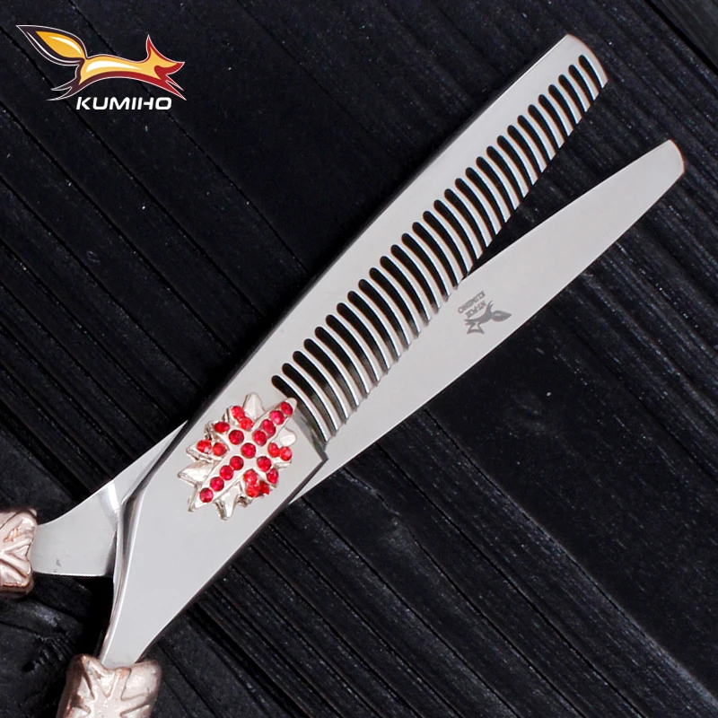 KUMIHO 2017 new arrival hair teeth scissors 6 inch Japanese stainless steel 440C high quality for barber promotion | Красота и