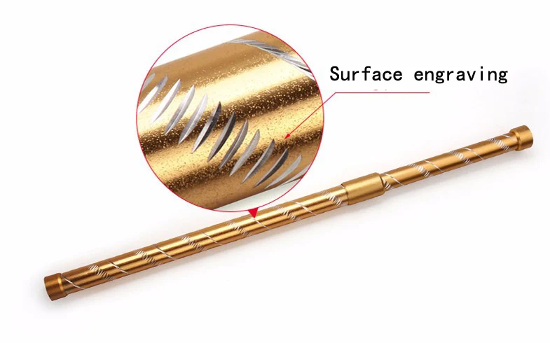 Золотой цвет алюминиевый сплав резной Телескопический шкаф висячий столб