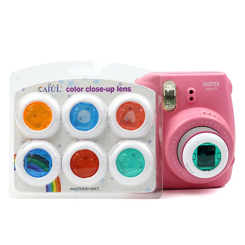 Цветная видеокамера 6 шт. Цветной фильтр для объектива Fujifilm Instax Mini 9 8 7S KT