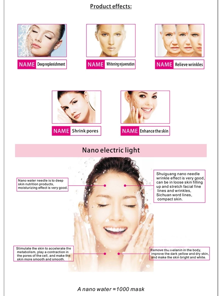 Dropshipping Needle Free Portable Skin injector water mesotherapy mesogun Vital Acid injection microneedle reduce sagging skin