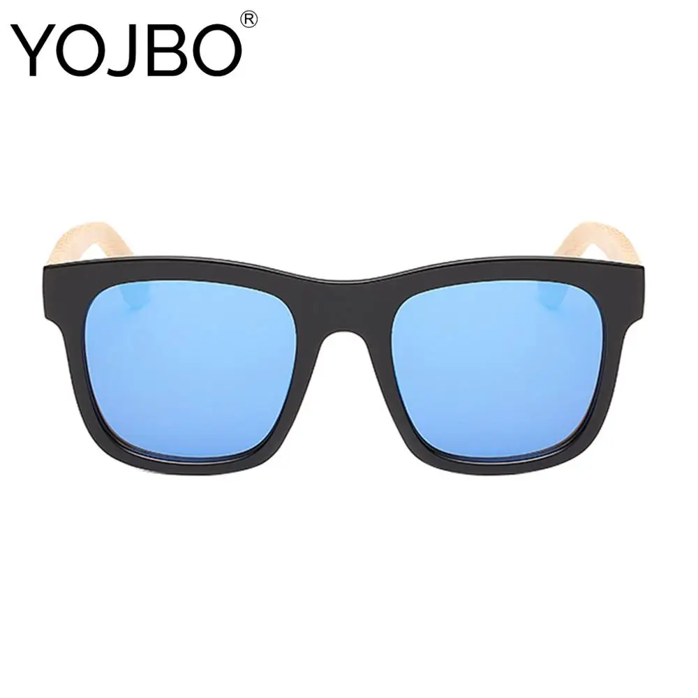 YOJBO винтажные бамбуковые солнцезащитные очки для женщин и мужчин 2019 зеркальные